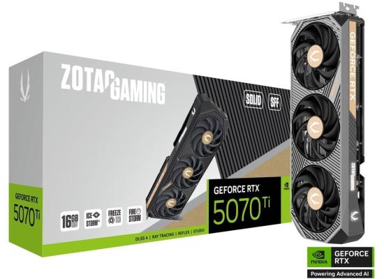 ZOTAC GAMING GeForce RTX 5070 Ti SOLID SFF 16GB GDDR7- Graphics Card