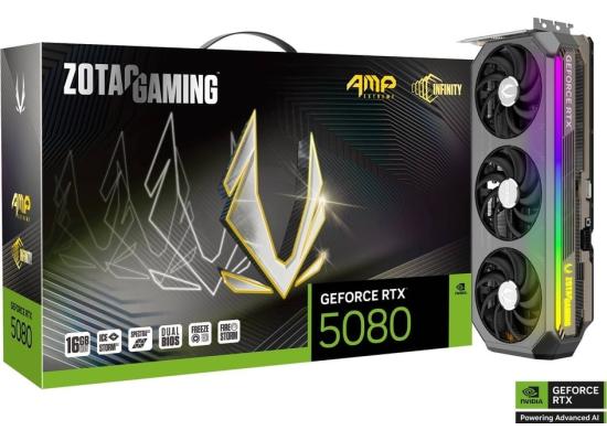 ZOTAC GAMING GeForce RTX 5080 AMP Extreme INFINITY 16GB GDDR7- Graphics Card