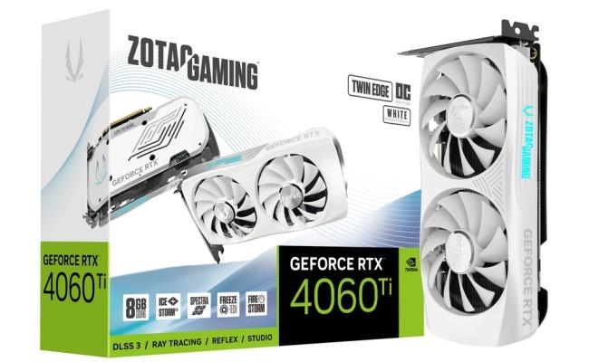 ZOTAC GAMING GeForce RTX 4060 Ti Twin Edge OC White Edition 8GB GDDR6 - Graphics Card