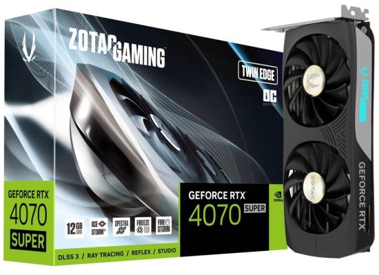 ZOTAC GAMING GeForce RTX 4070 SUPER Twin Edge OC 12GB GDDR6X - Graphics Card