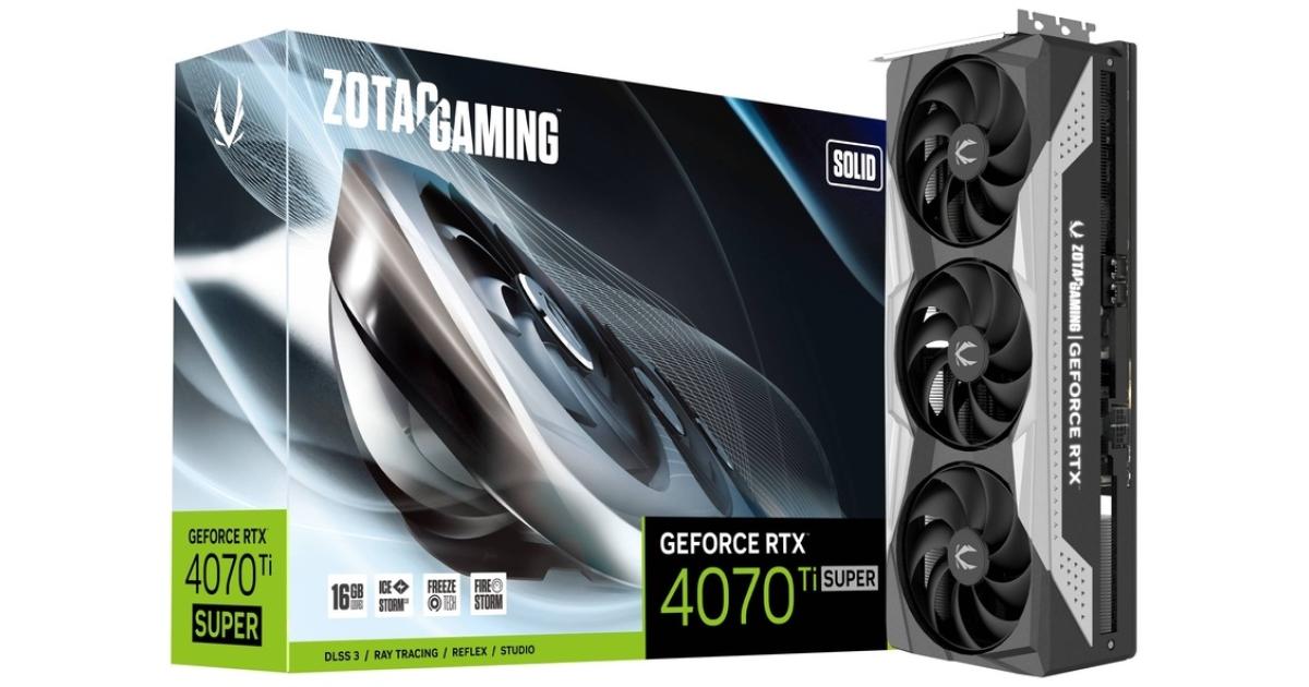 ZOTAC GAMING GeForce RTX 4070 Ti SUPER SOLID 16GB GDDR6X