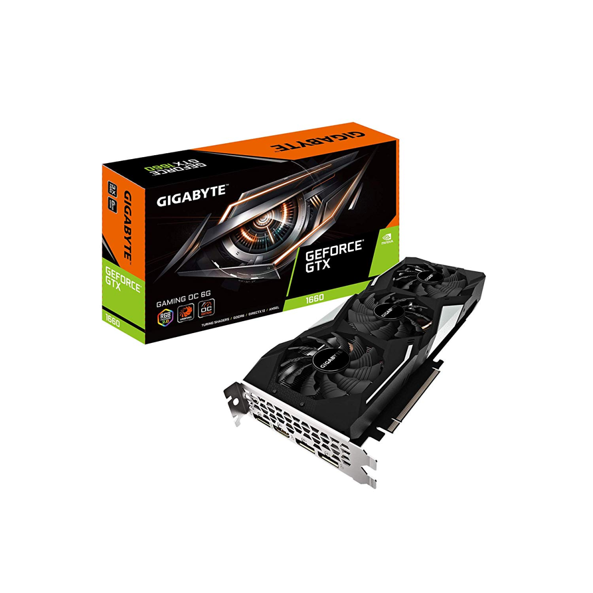 GIGABYTE GTX 1660 GAMING OC 6G WINDFORCE 3X Cooling System