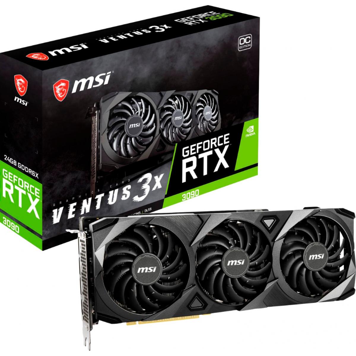 MSI Nvidia GeForce RTX™ 3090 Ventus 3x OC 24G GDDR6X