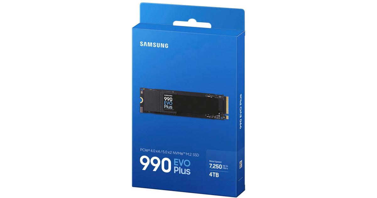Samsung 990 EVO PLUS 4TB PCIe 4.0 NVMe M.2 SSD w/ Samsung V-NAND
