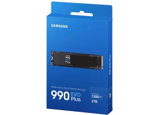 Samsung 990 EVO PLUS 4TB PCIe 4.0 NVMe M.2 SSD w/ Samsung V-NAND TLC Memory -Sequential Read/Write Up (7250/6300 MB/s)