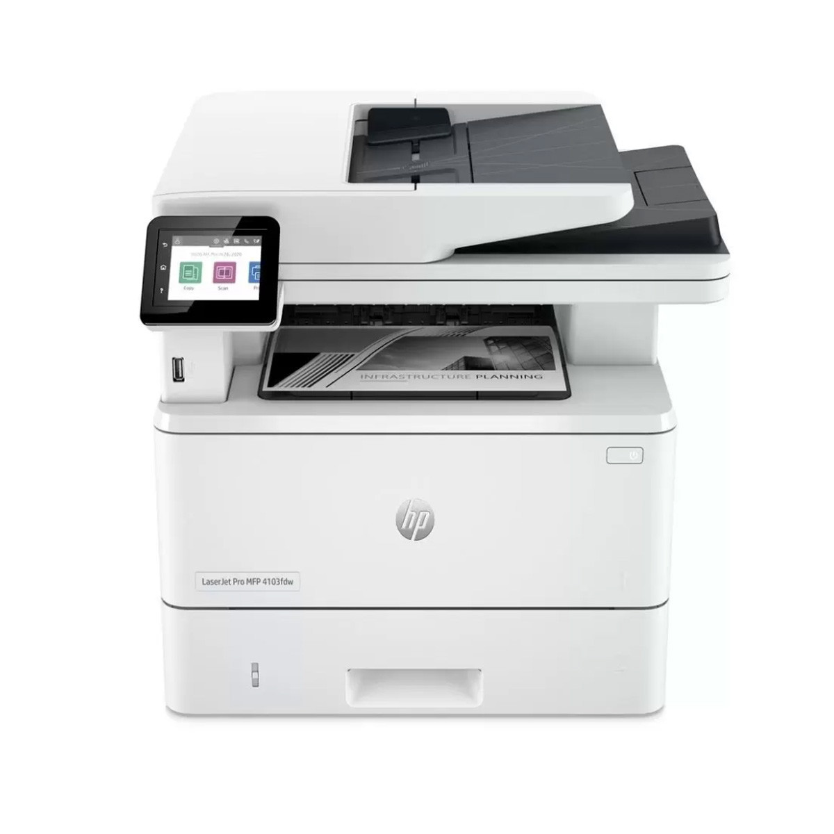 HP LaserJet Pro MFP 4103fdw Printer MONO Laser Multifunction 4-In-One Wireless Print, copy, scan, fax Automatic Duplex Printing, Speed Up to 40 ppm - White