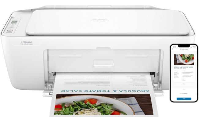 HP DeskJet Ink Advantage 2875 Wireless Print, Copy, Scan, All-in-One Printer - White [60K47C]