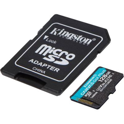 Kingston Canvas Go Plus 128GB microSD Card | Up to 200MB/s | Class 10, UHS-I, U3, V30, A2 | SDCG4/128GB