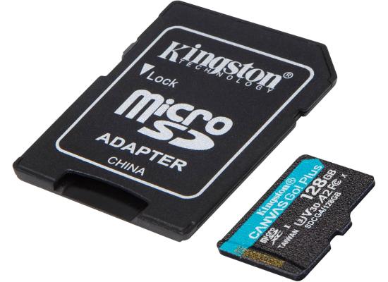 Kingston Canvas Go Plus 128GB microSD Card | Up to 200MB/s | Class 10, UHS-I, U3, V30, A2 | SDCG4/128GB
