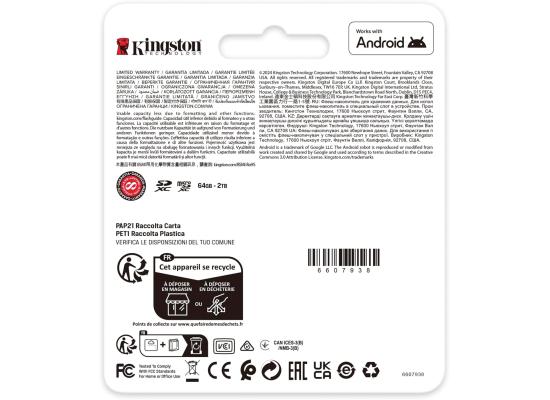 Kingston Canvas Go Plus 64GB microSD Card | Up to 200MB/s | Class 10, UHS-I, U3, V30, A2 | SDCG4/64GB