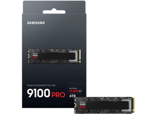 Samsung 9100 PRO 4TB PCIe 5.0 NVMe M.2 SSD-Sequential Read/Write (14,800/13,400 MB/s)