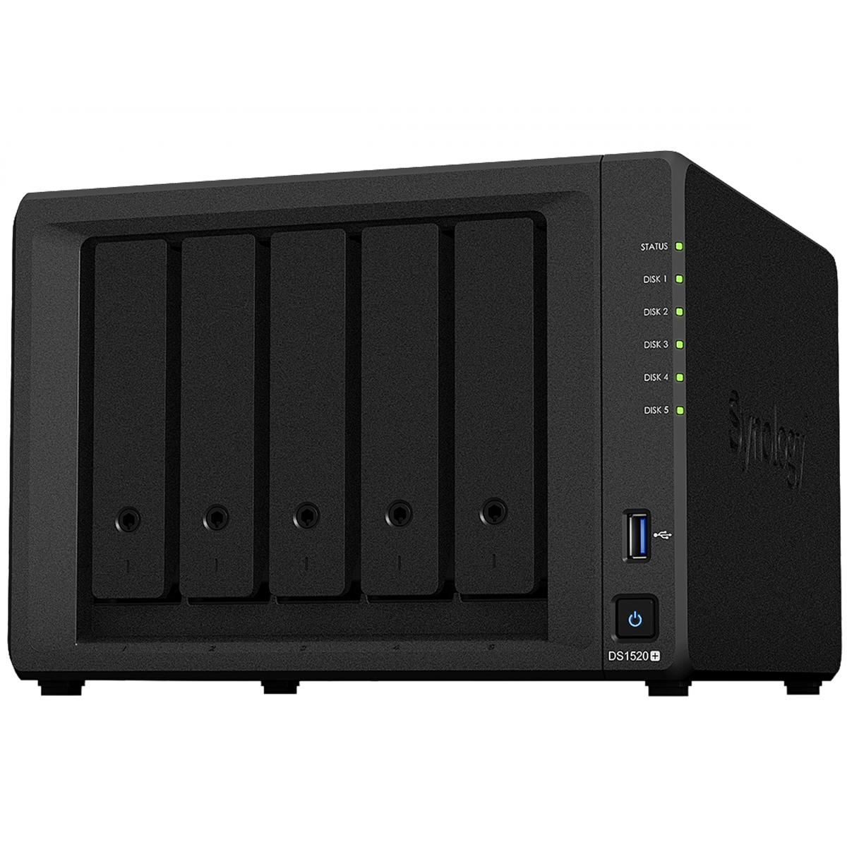 Synology DiskStation DS1520+ 5-Bay NAS Storage Enclosure Ideal Network-Attached Storage Solution w/ SSD Cache Acceleration Capability