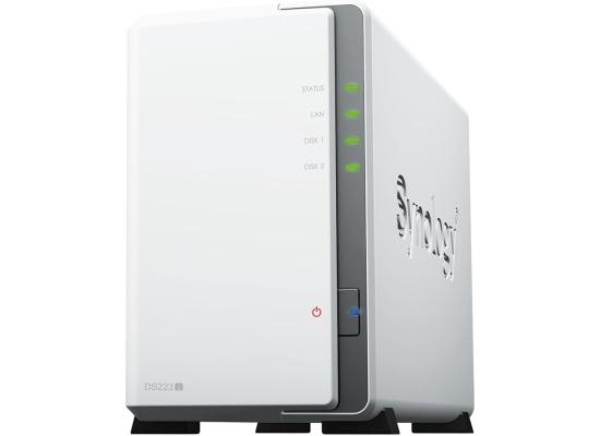 Synology DS223j 2-Bay Diskstation NAS (Realtek RTD1619B 4-Core 1.7 GHz 1GB DDR4 Ram 1xRJ-45 1GbE LAN-Port)