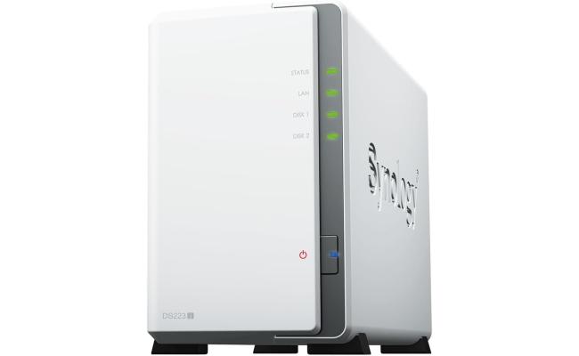 Synology DS223j 2-Bay Diskstation NAS (Realtek RTD1619B 4-Core 1.7 GHz 1GB DDR4 Ram 1xRJ-45 1GbE LAN-Port)