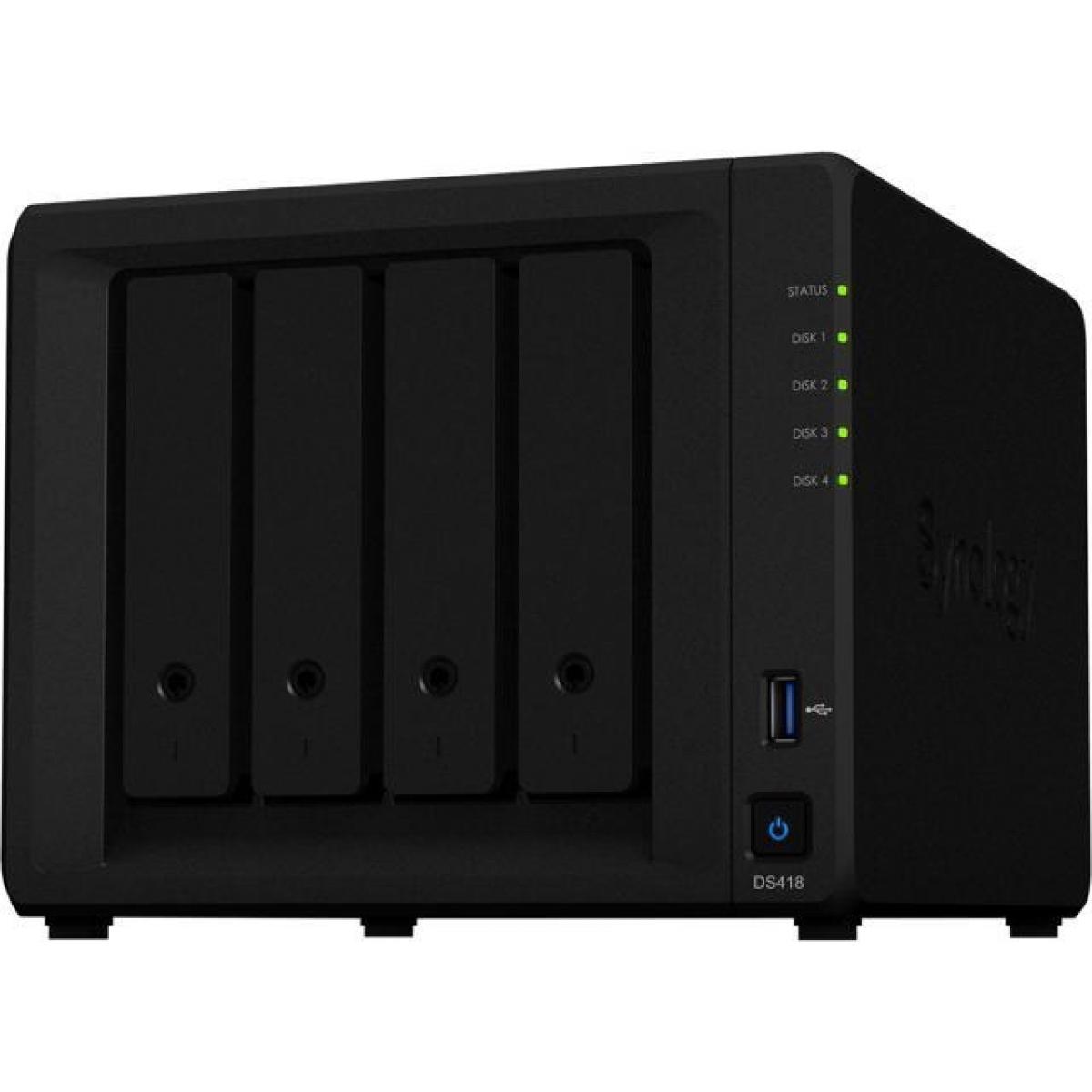 Synology DiskStation DS418 4-Bay NAS Storage Enclosure For Home & Office Users