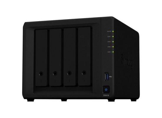 Synology DiskStation DS418 4-Bay NAS Storage Enclosure For Home & Office Users