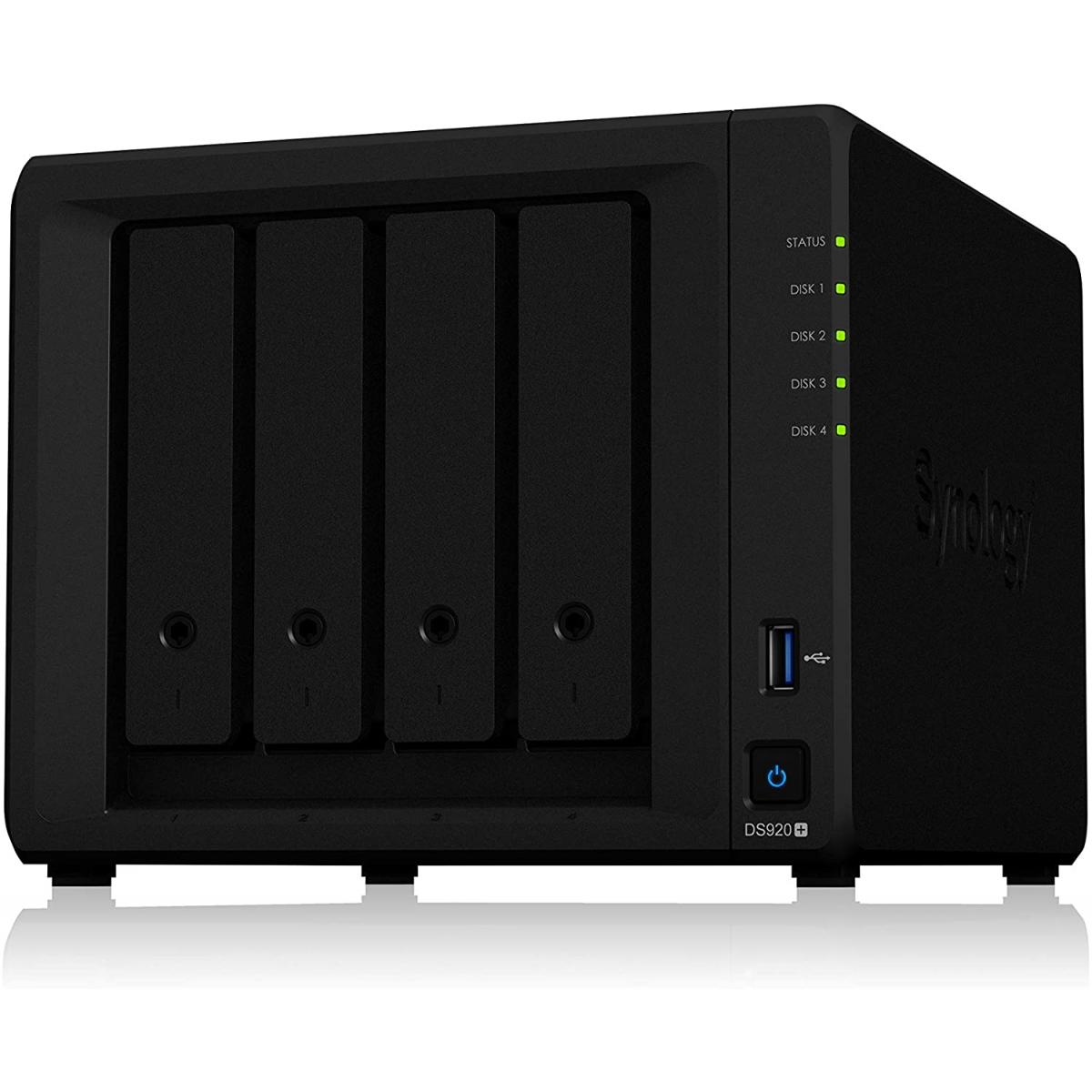 Synology DiskStation DS920+ 4-Bay NAS Storage Enclosure Solution To Streamline Data Management For Home Or Office