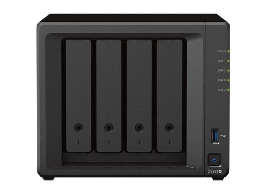 Synology DiskStation DS923+ 4-Bay NAS Flexible Enclosure Storage Platform For Small Businesses & Home Offices w/ AMD Ryzen R1600 CPU + 4GB DDR4 ECC SODIMM