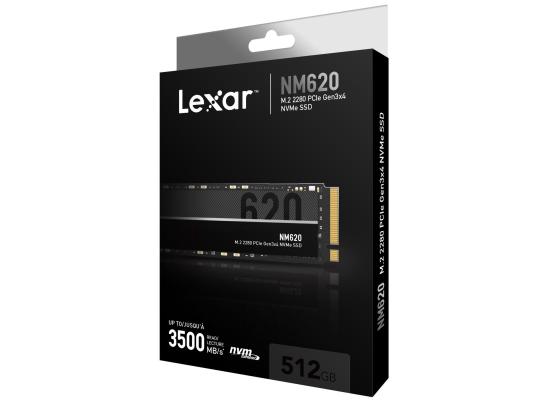 Lexar NM620 512GB PCIe 3.0 NVMe M.2 SSD-Sequential Read/Write (3500/2400 MB/s)