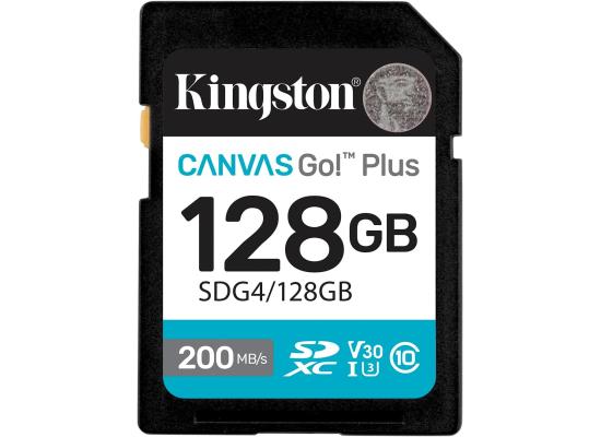 Kingston Canvas Go Plus 128GB SD Card | Up to 200MB/s | Class 10, UHS-I, U3, V30 | SDG4/128GB