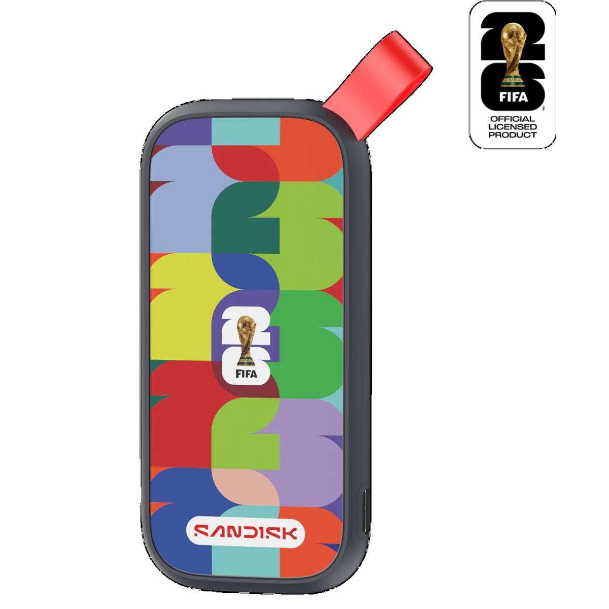 SanDisk 1TB Extreme Portable SSD (FIFA World Cup 2026 Edition) - Up to 800MB/s, USB-C, USB 3.2 Gen 2, IP65 Water and Dust Resistance, Updated Firmware - External Solid State Drive.