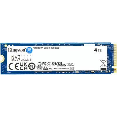 Kingston NV3 4TB M.2 NVMe PCIe 4.0, GEN 4 SSD Up To 6000/5000 MB/s Read/Write