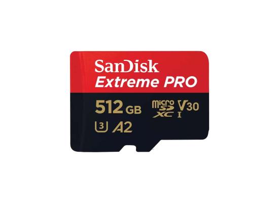 SanDisk 512GB Extreme PRO UHS-I SDXC Memory Card, Max Read Speed: 200 MB/s.