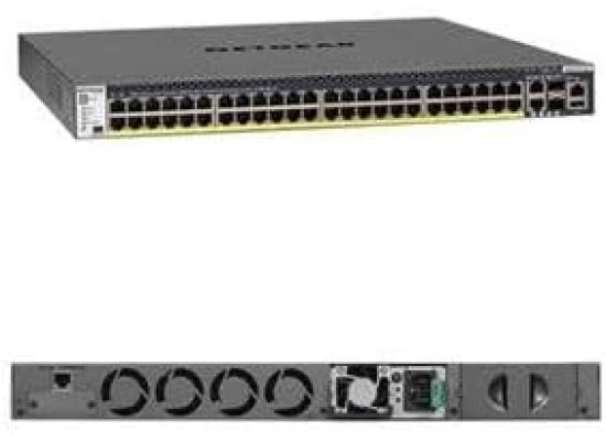 NETGEAR M4300-52G-PoE+ 48 Port Switch GSM4352PA | L3 Managed Stackable | 2x10G | 2x10G SFP+ | 48x1G PoE+ | 480W PoE Budget | Rack-Mountable | Cloud Care's 3 Year Warranty SupportPlus Included