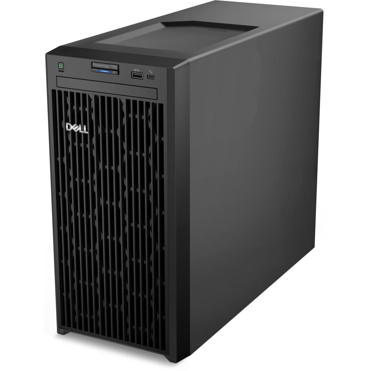 Dell PowerEdge T150 Mini Tower Server, Intel® Xeon E-2314 Up To 4.5GHz, 8GB DDR4 Memory,1TB 7.2K HDD w/ 300W Bronze PSU (3 Years Warranty)