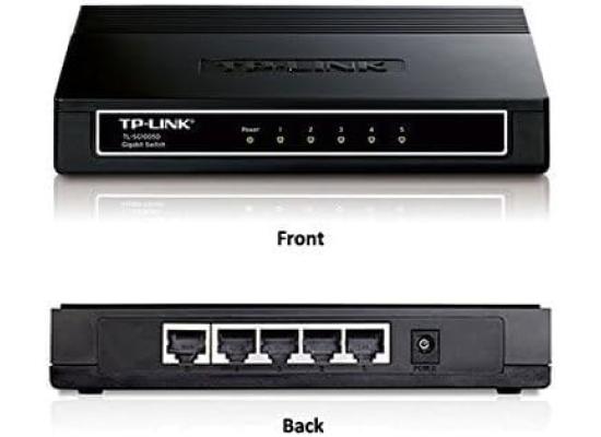 TP-Link 5 Port Gigabit Ethernet Network Switch | Plug and Play | Desktop or Wall-Mount | Plastic Case Ethernet Splitter | Fanless | Traffic Optimization | Unmanaged (TL-SG1005D),Black