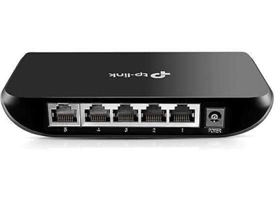 TP-Link 5 Port Gigabit Ethernet Network Switch | Plug and Play | Desktop or Wall-Mount | Plastic Case Ethernet Splitter | Fanless | Traffic Optimization | Unmanaged (TL-SG1005D),Black
