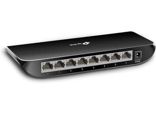 TP-Link 8 Port Gigabit Ethernet Network Switch | Plug and Play | Desktop or Wall-Mount | Plastic Case Ethernet Splitter | Fanless | Traffic Optimization | Unmanaged (TL-SG1008D),Black