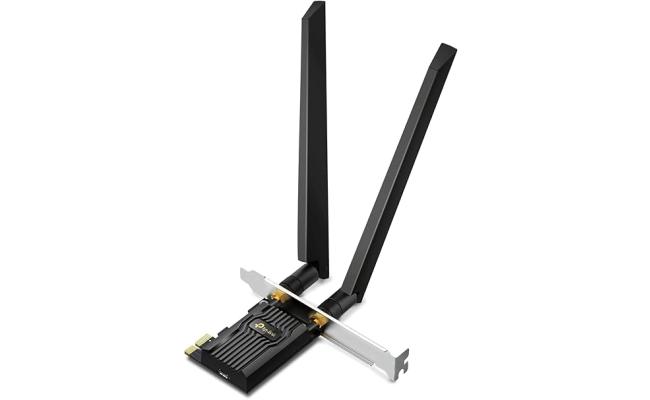 TP-Link WiFi 6E Intel AX210 AXE5400 PCIe WiFi Card for Desktop PC - (Archer TXE72E), Bluetooth 5.3, WPA3, 802.11axe Tri Band Wireless Adapter with MU-MIMO, OFDMA, Ultra-Low Latency, for Windows 10,11