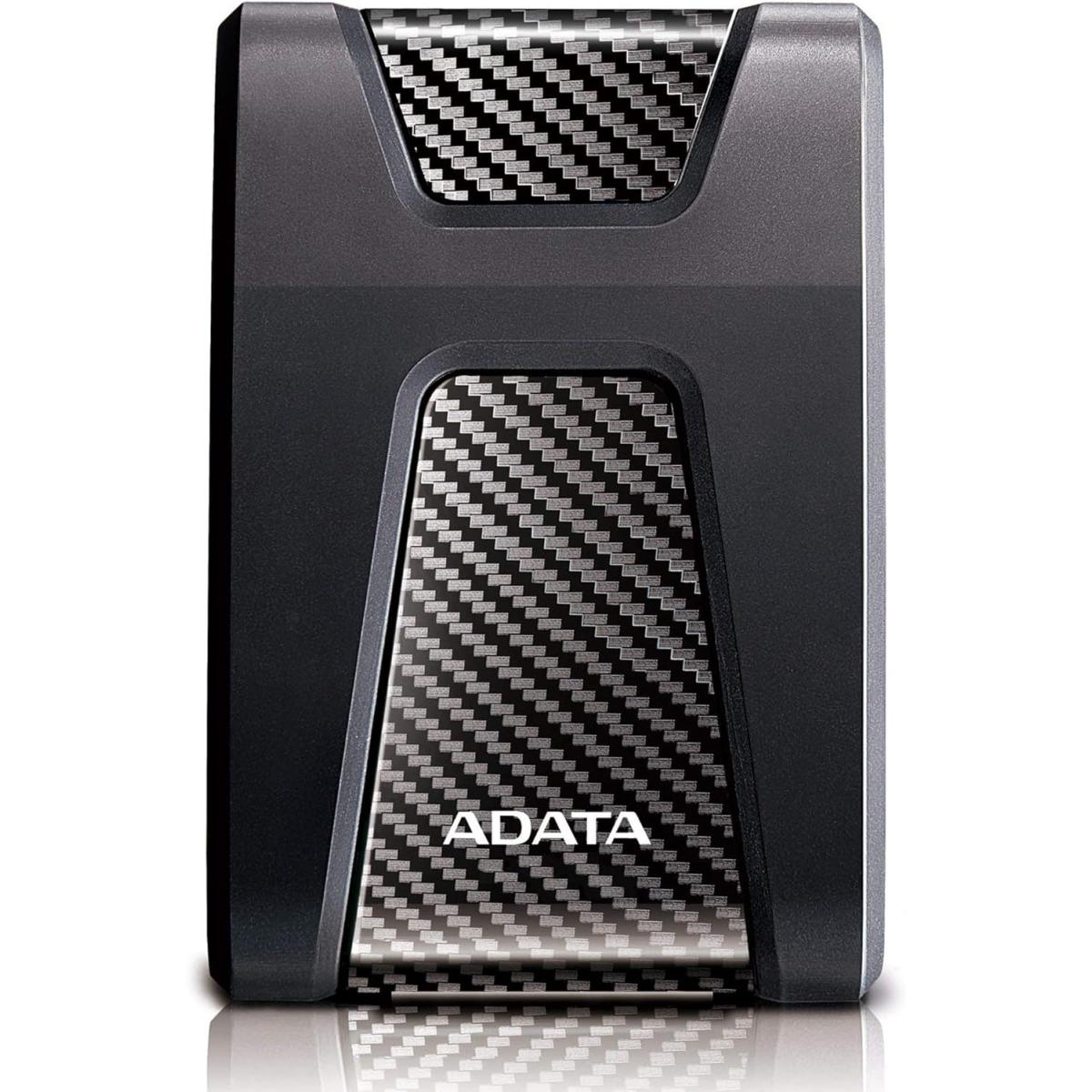 ADATA HD650 1TB USB 3.2 Gen 1 Portable Shock-Resistant 2.5" External Hard Drive w/ 3 Layer Protection - Black