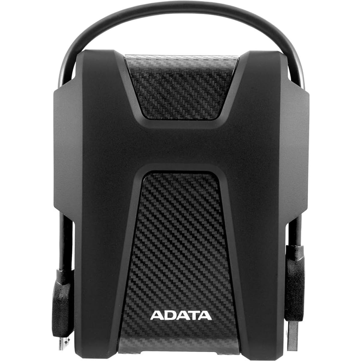 ADATA HD680 2TB USB 3.2 Gen 1 Portable Military Grade Shock-Resistant 2.5" External Hard Drive w - Black