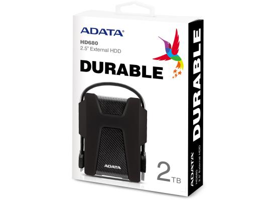 ADATA HD680 2TB USB 3.2 Shock-Resistance Portable External Hard Drive - Black
