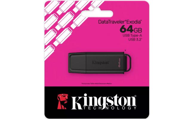 Kingston DataTraveler Exodia USB Type-A Flash Drive Single Pack USB 3.2 Gen 1 - 64GB