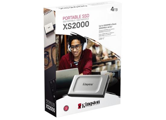 Kingston XS2000 4TB USB Type-C Portable External Solid State Drive (SSD) Up to 2000MB/s Read & Write