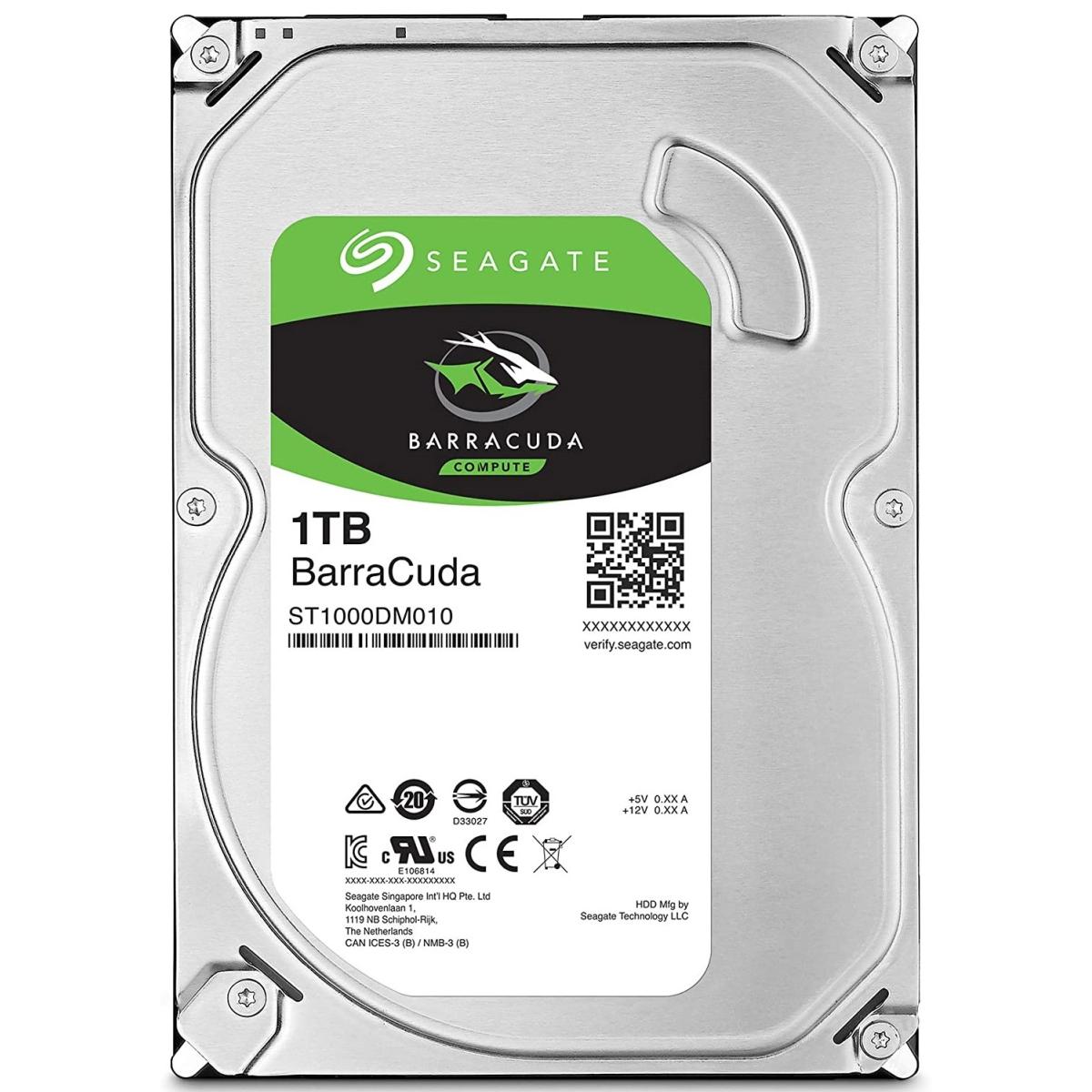 Seagate BarraCuda 1TB 7200 RPM SATA 6.0Gb/s 3.5" Desktop Hard Drive