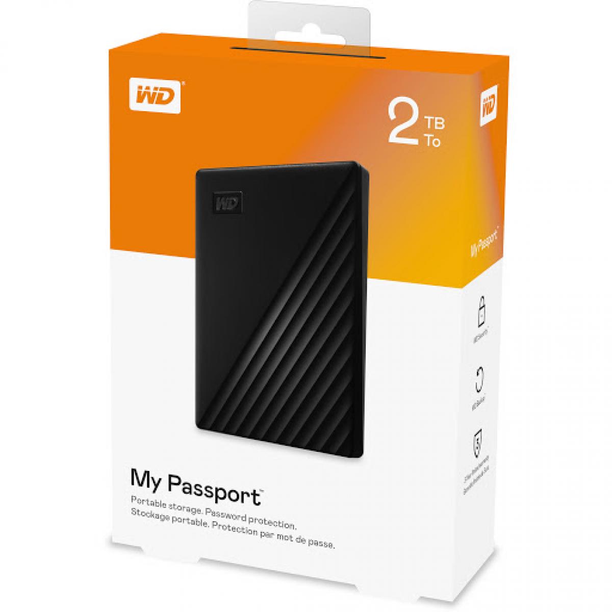 WD 2TB My Passport Portable External Hard Drive - Black