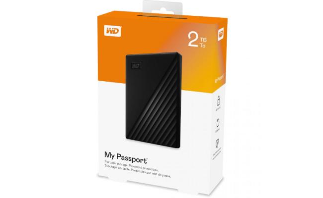 WD 2TB My Passport Portable External Hard Drive - Black