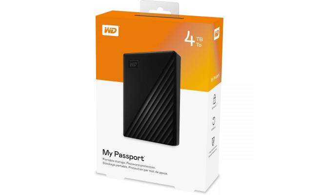 WD 4TB My Passport Portable External Hard Drive - Black