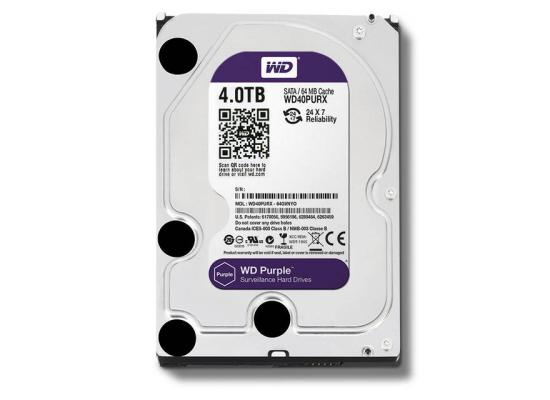 Western Digital Purple HDD Desktop Storage 4TB Surveillance 5400RPM SATA 6 Gb/s, 64 MB Cache - 3.5 Hard Drive
