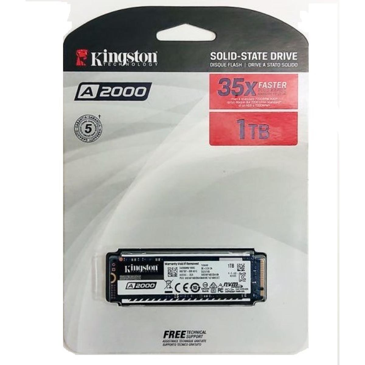 Kingston A2000 1TB M.2 NVMe PCIe SSD 35X Faster