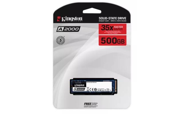 Kingston A2000 500GB NVMe PCIe SSD 35X Faster