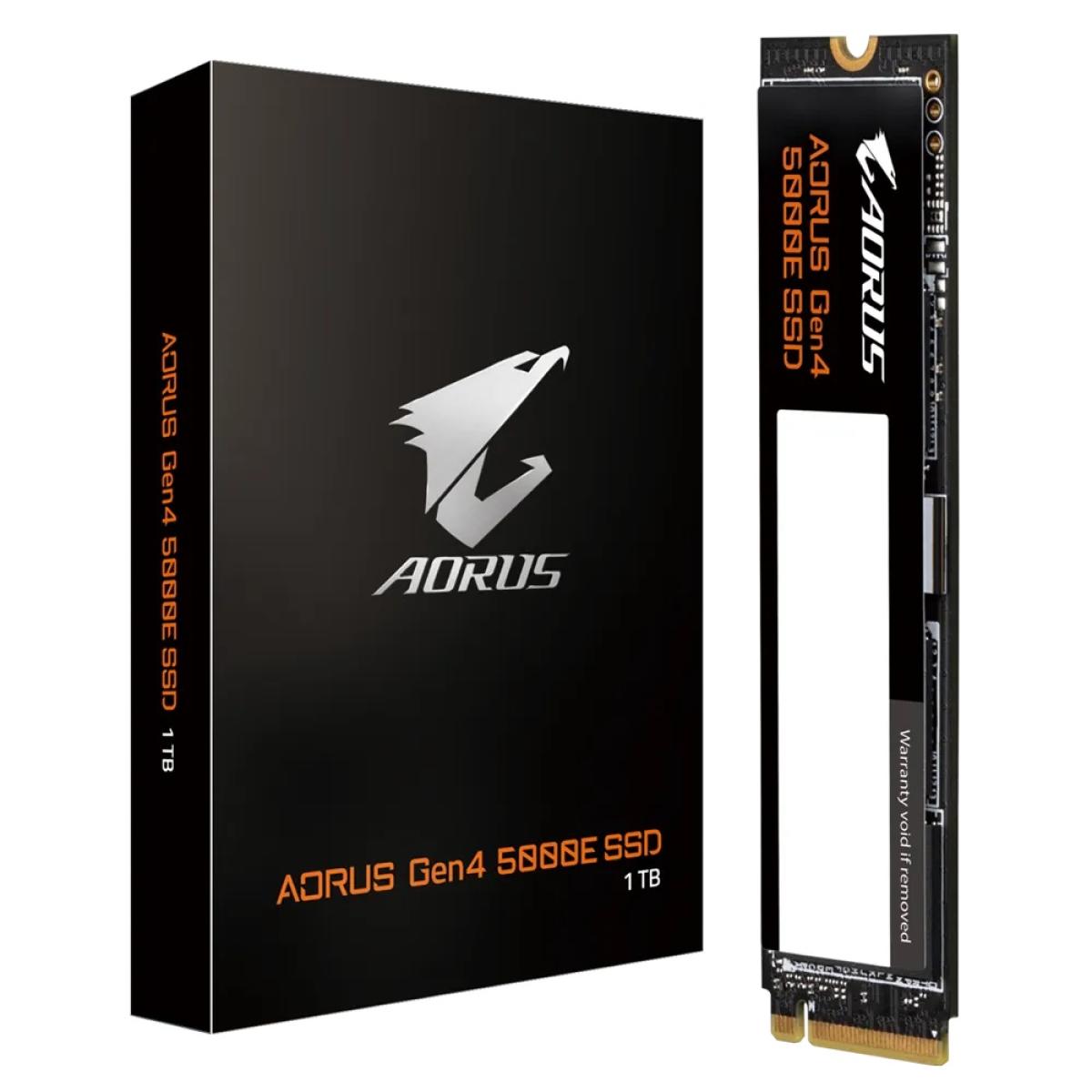 GIGABYTE AORUS M.2 NVMe Gen4 5000E SSD 1TB, Sequential Read/Write (5000/4600 MB/s)