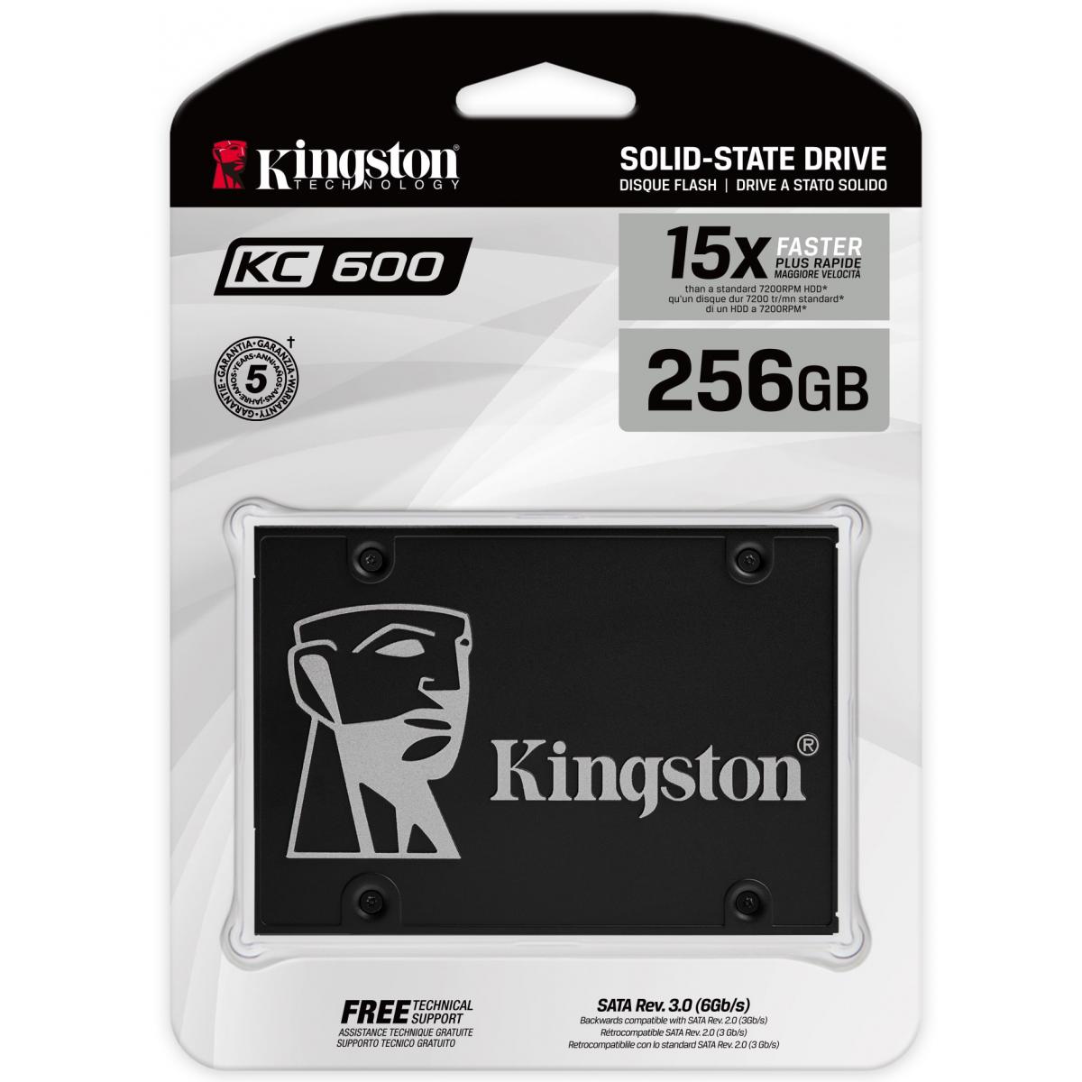 Kingston KC600 SSD 256GB SATA 3 2.5Inch 15X Faster