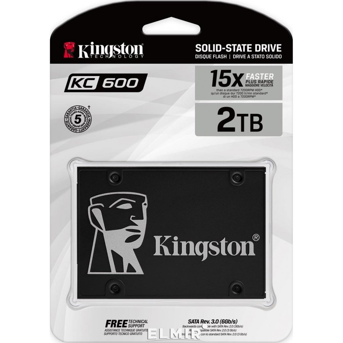 Kingston KC600 SSD 2TB SATA III 2.5Inch 15X Faster