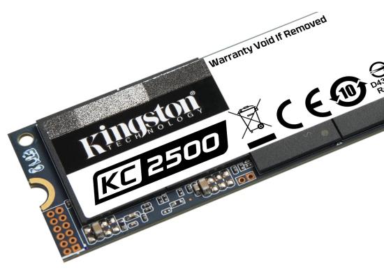 Kingston KC2500 1TB M.2 Express PCIE NVMe™ Gen 3.0 x 4 Lanes 3500MB/s read, 2,900MB/s write (45X Faster)