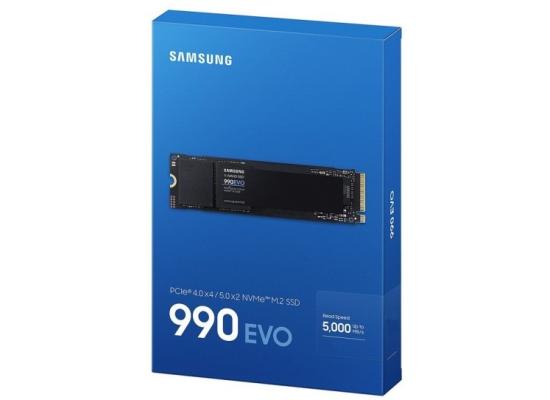 Samsung 990 EVO 1TB PCIe 4.0 NVMe M.2 SSD w/ Samsung V-NAND TLC Memory -Sequential Read/Write Up (5000/4200 MB/s) 